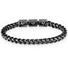 LUCKY2+7 Mens Bracelet - Stainless Steel Fold Over Clasp Franco