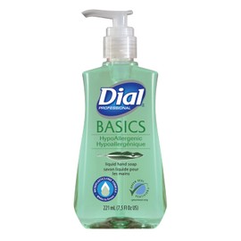 Dial Professional Basics Hypoallergenic Liquid Hand Soap, Green Seal Certified, 7.5 OZ Pump (Pack of 12)