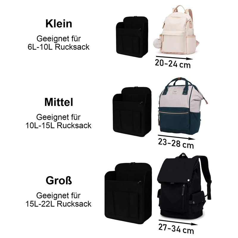 SHINGONE Felt Bag Organiser Backpack for Women, Backpack Organiser with