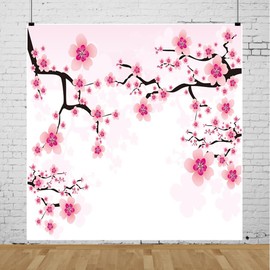Leyiyi Romantic Cherry Blossoms Backdrop 8x8ft Photography Background Valentine's Day Decoration Soft Pink Love Theme Wedding Party Kids Girls Boys Adults Love Photo Booth Video Props