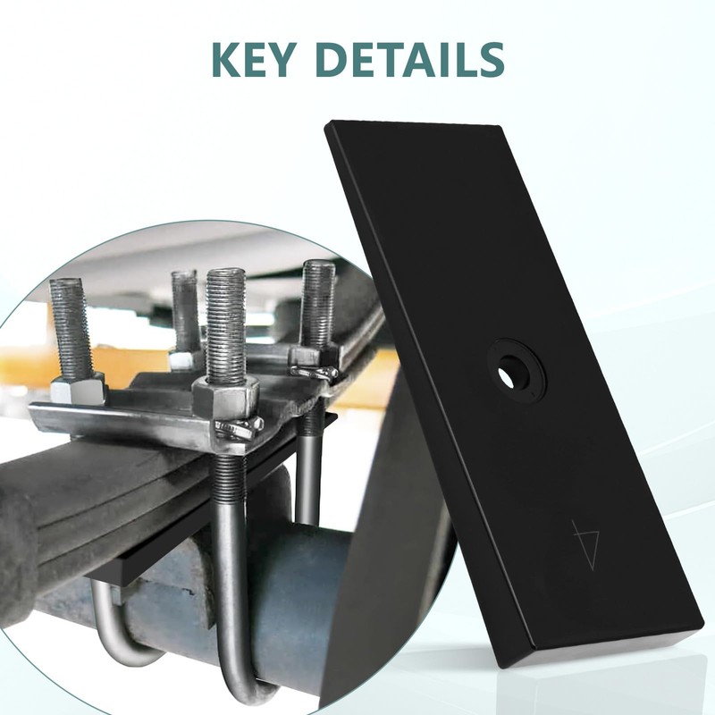 2PCS 2" Wide 4° Degree Leaf Spring Degree Shims Steel