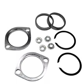JINFANNIBI Exhaust Flange Install Kit & Pair Gaskets Nuts Washers For Harley Sportster Dyna