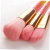 Mikinona 5pcs 1 Set Pink Makeup Brush Set with Transparent