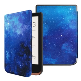 Fintie Case for Pocketbook Touch HD 3 / Touch Lux 5/4 / Basic Lux 4/3/2 and Pocketbook Color E-Reader - Ultra Thin Case with Auto Sleep/Wake, Magnetic Closure, Starry Sky