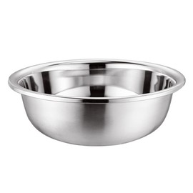 MUCKLILY Stainless Steel Basin, Large Mixing Bowl Colander Washing Bowl Bathroom Wash Basin Foot Soaking Tub Laundry Bowl for Kitchen Bathroom Laundry Room 28cm, Silver, 2O03I84HYUF79RZ71378EJNAS