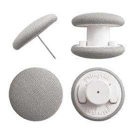 Primpins Duvet Clips - Classic Linen - 20 Colors Available - Double Sided Pin Fasteners - Prevents Comforter from Shifting in Cover (Set of 4, Medium Grey)