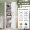 67" H Tall Bathroom Storage Cabinet with 2 Barn Doors
