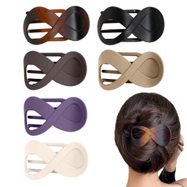 JCUGSBS Hair Clip Large French Hair Clips Women's Thin Hair Non-Slip Hair Clip 6 Pieces Hair Clips Elegant Hair Accessories Women and Girls (Matted)