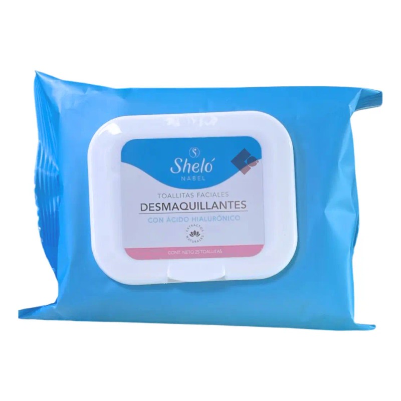 Toallitas Desmaquillantes Acido Hialuronico 25pz Shelo
