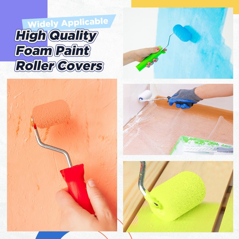 Nuenen 40 Pcs 2 Inch Foam Paint Rollers Mini Paint