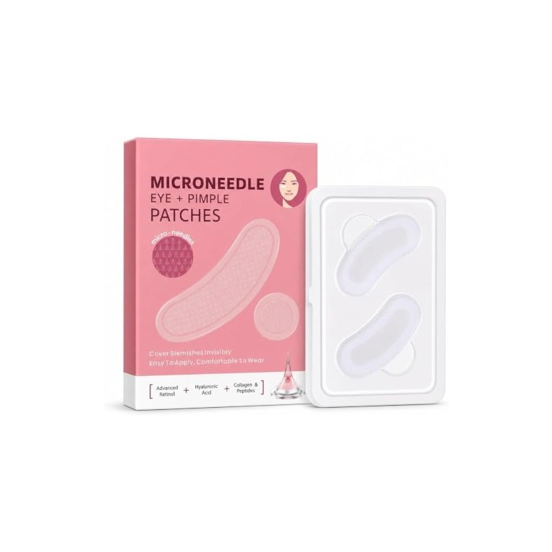 Parches de microagujas for ojos y espinillas, 12 puntos redondos