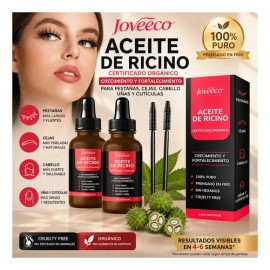 2pcs Sérum aceite de ricino 50 ml, JOVEECO crecimiento y nutrición de pestañas para piel normal,pocima de pestanas kaba,umigan para alargar pestanas  
