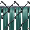 Chain-Link Fence Blade Slats with Bottom Lock (4-ft, Green)