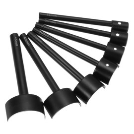 sourcing map 7pcs Half-Round Leather Punch, 15mm-45mm, Leather Cutter Arch Curve, Belt End Cutter, Carbon Steel Half Circle Punch Tool for Crafting Strap Belt, Wallet and Bag