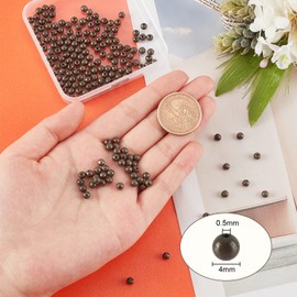 OLYCRAFT Natural Pyrite Beads 4 mm Pyrite Beads Strands Round Loose Beads for Making Jewellery Earrings Bracelets Necklaces and DIY Work Pack of 200