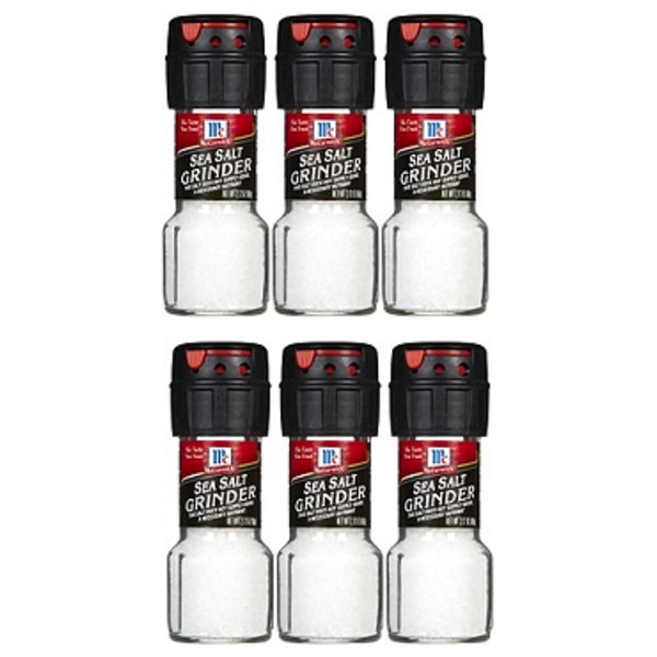 McCormick Sea Salt Grinder 2.12 Ounce (Pack of 6)