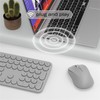 KEQTFT Wireless Keyboard and Mouse Combo, 110 Round Quiet Keys,