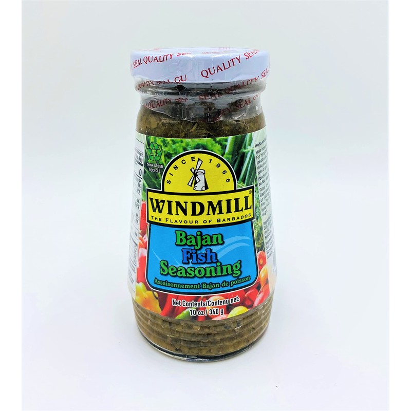 WINDMILL Bajan Fish Seasoning 10 oz, 2 Pack, Flavor of