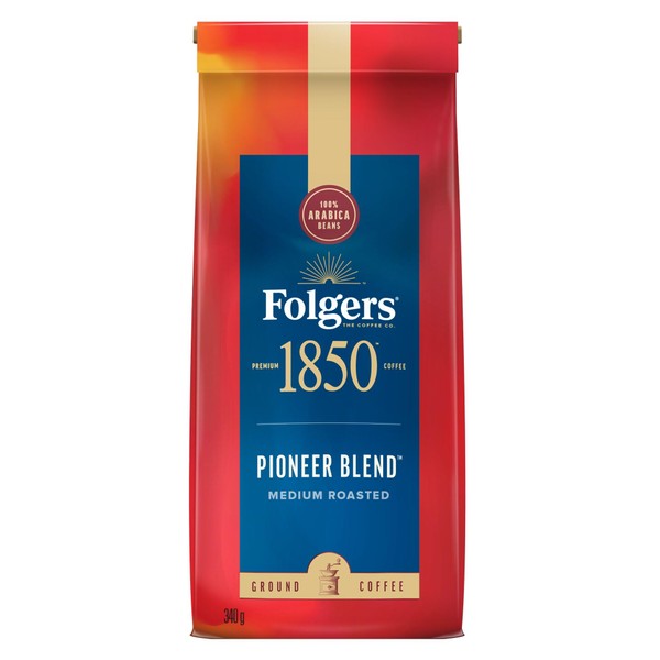 Folgers 1850 Pioneer Blend Ground Coffee 340g