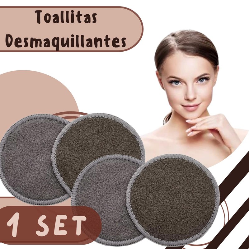 Toallas Desmaquillantes Facial Reutilizable Ecológicas (1 Set)- Toallitas Desmaquillante Reutilizable