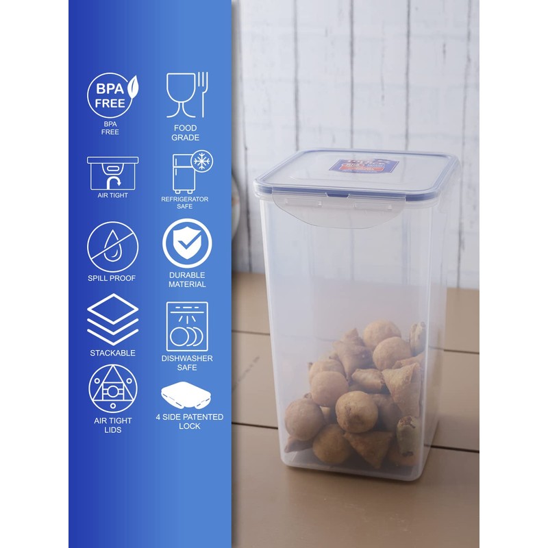 Lock&Lock 135-Fluid Ounce Square Food Container, Tall, 16.6-Cup by LockandLock