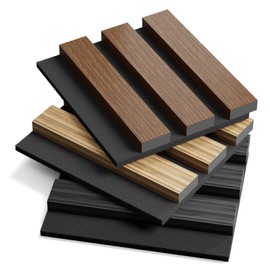 INMOZATA Wood Slat Acoustic Panels Color Samples Pack - Premium Wood Panels for Wall Decor - Interior Sound Proofing and 3D Wall Panels