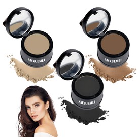 3PCS Hairline Powder,Root Touch Cover Up Hair Powder,Instantly Long Lasting High Coverage Hairline Shadow Toppers Powder for Women Men,Windproof & Smudge-proof（Dark Brown & Light Curry & Black）