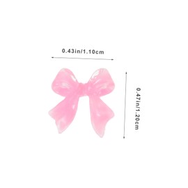 Vaguelly 200pcs Bow Nail Charms for Nail Art Decorations Resin Manicure Ornaments for Christmas Weddings Birthdays More Easy to Apply for Stylish Designs