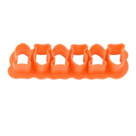 5pcs Fish Cracker Cookie Cutters for Baking Mini Plastic Fish Biscuit Cutter for Tiny Treats Fish Shaped Foods Orange