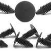 TZMJ 100 Pcs Black Plastic Car Retainer Clips, Round Head