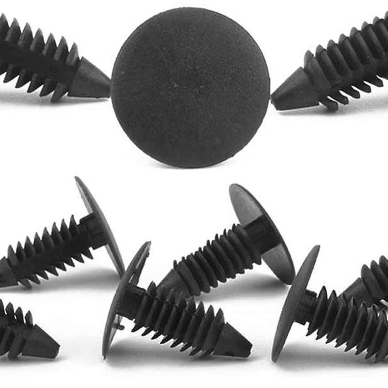 TZMJ 100 Pcs Black Plastic Car Retainer Clips, Round Head