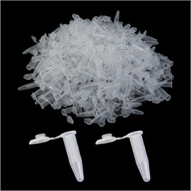DGZZI 300PCS 0.5ml Laboratory Graduated Microplastic Centrifuge Socket Test Tube with Lid Suitable for Small Sample Storage and DNA Extraction