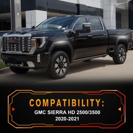 White LED Side Marker Lights for 2020-2025 GMC Sierra 2500HD 3500HD