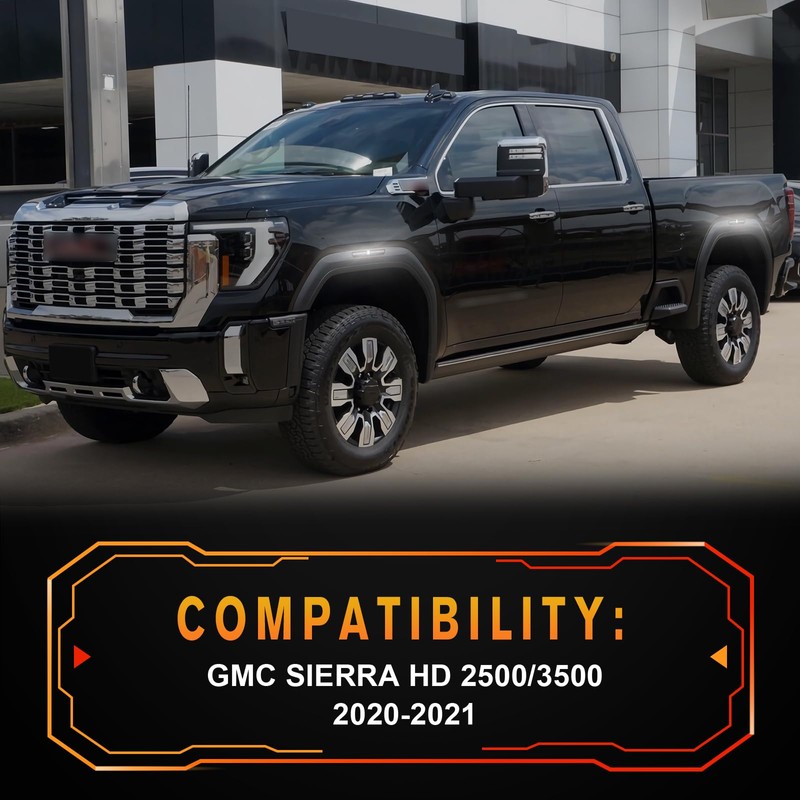 White LED Side Marker Lights for 2020-2025 GMC Sierra 2500HD