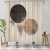 seteuret Black and Beige Boho Shower Curtain - Abstract Geometric