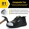 FitVille Wide Steel Toe Shoes for Men Wide Waterproof Leather
