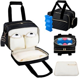 GDNasist - Bolsa enfriadora de leche materna con paquete de hielo, bolsa de almacenamiento para extractor de leche portátil, bolsa de viaje con...    