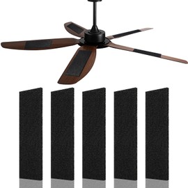 Pacify 10 PCS Ceiling Fan Filters for Blades, Activated Coconut Shell Carbon Fan Filters for Ceiling Fan Blades, Universal Fan Air Purifier Pad for Home Office Traps Household Contaminants (5)
