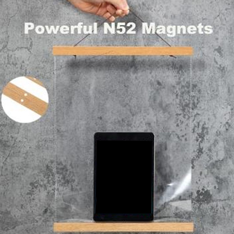Teak Wood Magnetic Poster Hanger Frame Wooden Magnetic Hanger Frame