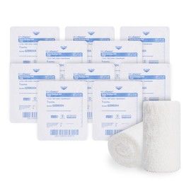 Sterile Gauze Rolls [50 Rolls] - 4.5” x 4.1 Yards Rolls, 100% Cotton Wound Dressing Sterile Wraps, 6 Ply Individually Wrapped Weaved Bandage Gauzes, Highly Absorbent First Aid Gauzes