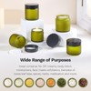 2 oz Green Glass Jars with Lids, Bumobum 3 pack