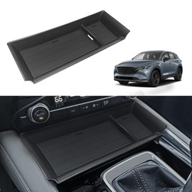 Muslogy Center Console Front Organizer Compatible with Mazda CX5 CX-5 Accessories 2022-2025 Tray Storage Coin Holder Gear Shifter Front Storage Inserts Organizer Armrest Box Secondary Accessories
