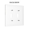 Modern Abstract Blue Gold Marble Light Switch Cover 2-Gang Double