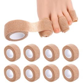 Pack of 8 Toe Protectors, Large Toe, Breathable Cuttable Toe Protection, Tube Bandage for Corns Blisters Ingrown Toenails Bunion, Calluses, Thumb Valgus