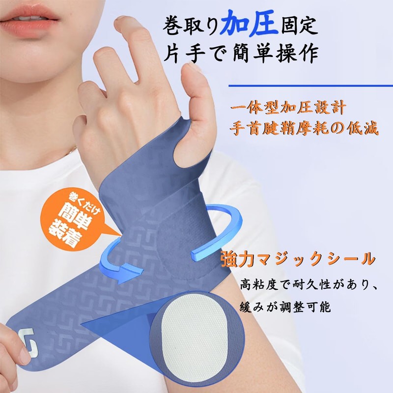 Wrist Supporter, Ultra Thin, 0.04 inches (0.99 mm), Lightweight and
