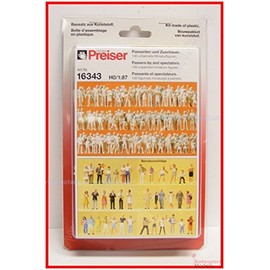 Preiser 1/87 th – pr16343 – Modelleisenbahnen – Schlaufen Zuschauer – 130 Figuren