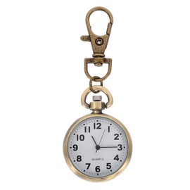 UKCOCO Pocket Watch Hanging Nurses Watch Women Nurses Plug Watches On Key Rings For Key Rings Fob Lapel Watch Wind All Bronze Pen Miss Glass, As Shown, Dress