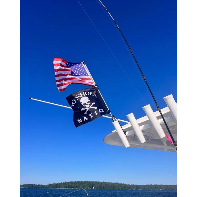 Brocraft Removable Boat T-Top Rod Holder Flag Pole / Boat