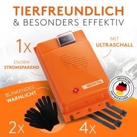 WERKTAL WERKTAL Marderschreck Auto - Effektive Marderabwehr mit Ultraschall & Blitzlicht [Autobatteriebetrieben]- Automatischer Marderschrecker Auto - Dauerhafte Mader Abwehr fr Motorraum - Marderabwehrger?t