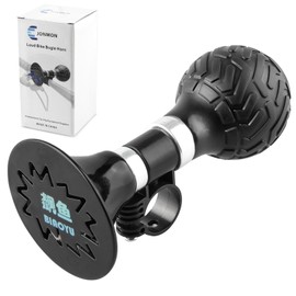 JONMON 120dB Loud Bike Horn, Bicycle Rubber Squeeze Ball Classic Cycling Bugle Bell Ring for 22.2mm Handlebar for Outdoor, Adults Kids Bikes